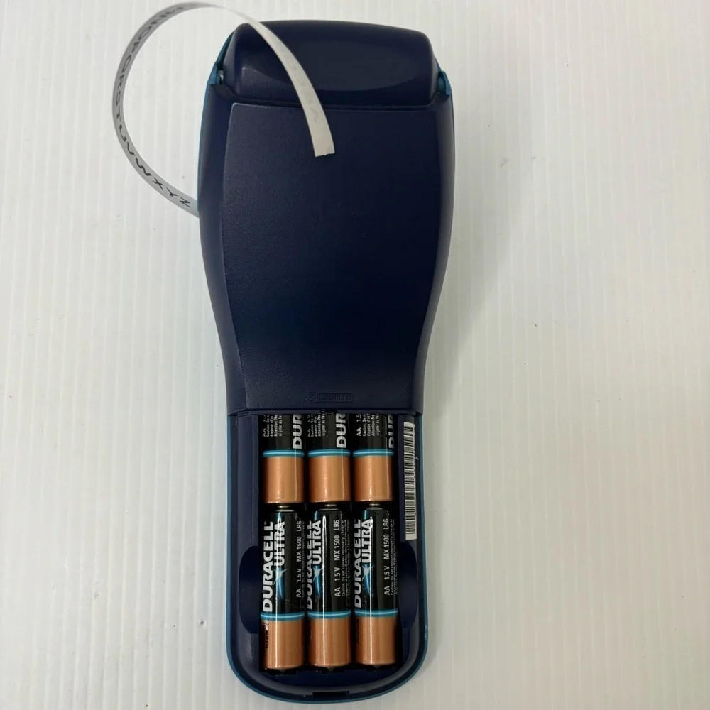 Dymo Letratag Label Maker Handheld Portable Electronic Blue Used Works w/tape